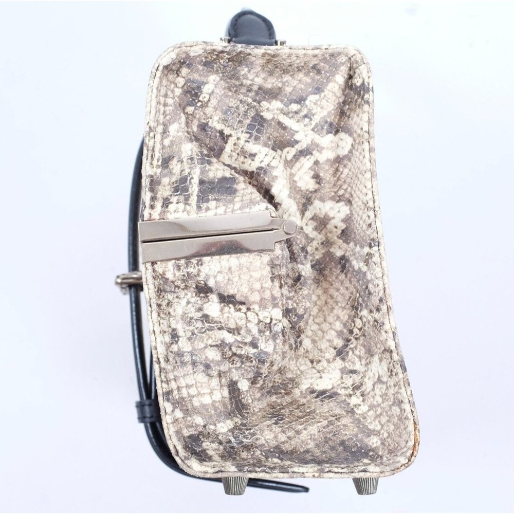 Alexander Wang Python Embossed Box Bag Black Beig… - image 8
